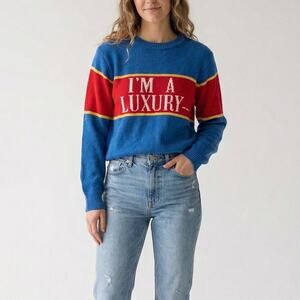 Gyles & George I'm a Luxury Princess Diana Sweater Womens L Wool Long Sleeve